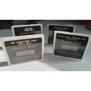 Lot of 4 Mary Kay Eye Shadow Color Onyx Espresso Emerald Noir Hot Fudge